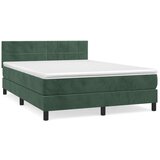  The Living Store Box spring postelja z vzmetnico temno zelen 140x190 cm žamet - Box Spring Postelja, (21489770) | Shoptok.si