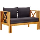 The Living Store Vrtna klop za 2 osebi z blazinami 122 cm trden akacijev les - Klop, (21461391) Cene