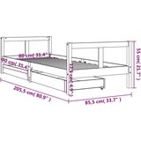  Dječjeg kreveta s ladicama crni 80 x 200 cm od borovine | shoptok.hr