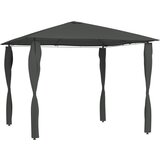 vidaXL Sjenica s navlakama za stupove 3 x 3 x 2,6 m antracit 160 g/m² Cijene