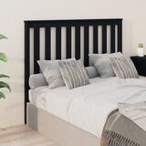  Uzglavlje za krevet crno 126 x 6 x 101 cm od masivne borovine | Eponuda.ba