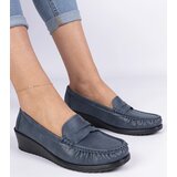Gemre Navy women's wedge loafers Zorani | Shoptok.si