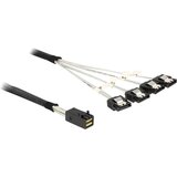 Delock Priključni kabel za trdi disk [1x mini SAS vtič (SFF-8087) - 4x SATA vtič 7 pinski] 0.50 m črne barve (20416389) | Shoptok.si