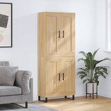 vidaXL Visoka komoda hrasta sonome 69 5x34x180cm od konstruiranog drva | shoptok.hr
