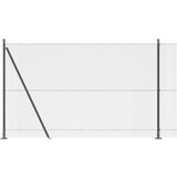 vidaXL zavarena ograda s 7 flanširanih stupova, siva, 1.5x10 m, čelik | shoptok.hr