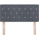 vidaXL Vzglavje s kristalnim gumbom, temno sivo, 90 cm, žamet Cene