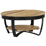 The Living Store Klubska mizica trden neobdelan mangov les 65x32 cm - Klubska Mizica, (21574009) | Shoptok.si