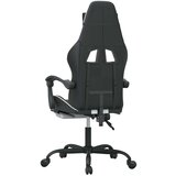 Gaming stol z oporo za noge črno in belo umetno usnje, (21378257) | Shoptok.si