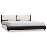 In okvir za krevet od umjetne kože LED crno-bijeli 180 x 200 cm | shoptok.hr