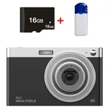 C13 2,88-palčni 4K 8X optični zoom teleskopski objektiv HD digitalni fotoaparat, specifikacije: črna + čitalnik kartic + 16G, (22136802)