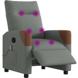vidaXL Električni masažni naslonjač od tkanine tamnosivi | shoptok.hr