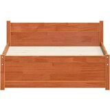  Krevetna konstrukcija s uzglavljem Voštano smeđa 90 x 200 cm | shoptok.hr