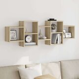 vidaXL Zidna polica boja hrasta sonome 129x18x42 cm konstruirano drvo | shoptok.hr