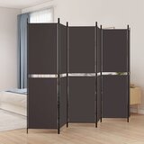 vidaXL Sobna pregrada s 6 panela smeđa 300 x 180 cm od tkanine | shoptok.hr