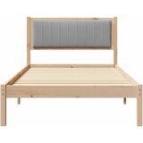  Krevetni okvir s tapiciranim uzglavljem Svijetlo siva Smeđa 100 x 200 cm | Shoptok.si