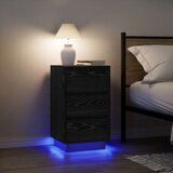  Noćni ormarić s LED svjetlima crni 38x34x65 cm | shoptok.hr