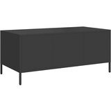 vidaXL Stolić za kavu crni 101,5x50x43,5 cm od hladno valjanog čelika | shoptok.hr