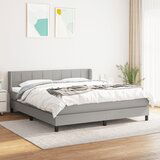 Maison Chic Box spring postelja - Vzmetna postelja z vzmetnico svetlo siva 160x200 cm žamet SL19718, (21892602) | Shoptok.si