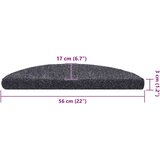 vidaXL Samoljepljivi otirači za stepenice 30 kom tamnosive 56x17x3 cm | shoptok.hr