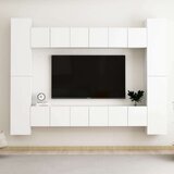  10-dijelni set TV ormarića bijeli od iverice | shoptok.hr