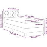 Box Postelja z vzmetnico z vzmetnico Modra 90 x 190 cm blago, (5000126996) | Shoptok.si