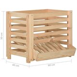 vidaXL Kutija za krumpire 60 x 40 x 50 cm od masivne borovine | shoptok.hr