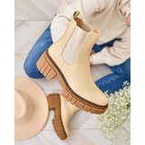 Resti Beige women's boots on a solid sole Eferope | ePonuda.com