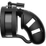 ManCage Model 18 Chastity 3.5" Silicone Cage Ballsplitter Black | shoptok.hr