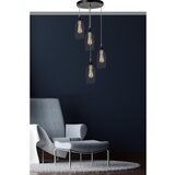 Opviq rio 4 Lü tepsili siyah Sarkıt black chandelier | ePonuda.com