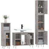  3-dijelni set kupaonskog namještaja siva boja betona drveni | shoptok.hr