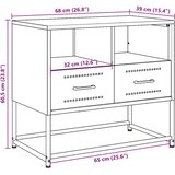 vidaXL TV omarica gorčično rumena 68x39x60,5 cm jeklo, (21242076) | Shoptok.si