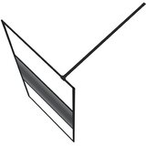 Pregrada za tuš crna 90 x 195 cm s prozirnim staklom ESG | Eponuda.ba