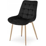  BERA stolica - crni baršun / noge od hrasta x 3 | shoptok.hr