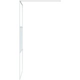 Pregrada za tuš bijela 90 x 195 cm s prozirnim staklom ESG | shoptok.hr