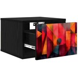  Wall-mounted noćni ormarić HEESCH Crni hrast 36 x 33 x 25 cm - Crni hrast Tiskanje boja 1 | shoptok.hr