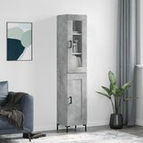 The Living Store Visoka omara betonsko siva 34,5x34x180 cm inženirski les - Visoka Omarica, (21430304) Cene