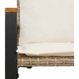  Klupa s jastukom Bež i krem bijela 115 x 65 x 72 cm Ratan | shoptok.hr