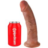 King Cock 9 - realističan dildo s vakuumom (23 cm) - tamno prirodan | shoptok.hr