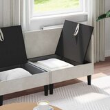  Set namještaja za dnevni boravak s jastukom 3 pcs Krem Baršun - Krem 2x kutni +1x srednji | shoptok.hr