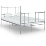Maison Chic Posteljni okvir - Dvoposteljna postelja - Zakonska postelja siv kovinski 120x200 cm-J15106, (21760738) | Shoptok.si