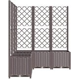  Vrtna sadilica s rešetkom smeđa 120 x 120 x 136 cm PP | Eponuda.com