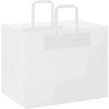  Papirnate vrećice 50 kom s ručkama bijele 32x22x24 cm | shoptok.hr