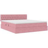  s od storage s uzglavljem Ružičasta 160 x 200 cm Baršun | shoptok.hr