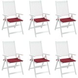  Jastuci za vrtne stolice 6 kom boja vina 50x50x3 cm od tkanine | shoptok.hr