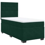 Box spring krevet s madracem tamnozeleni 90x200 cm baršunasti | shoptok.hr