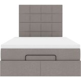 vidaXL Otomanski posteljni okvir z vzmetnico taupe 120x200 cm blago | Shoptok.si