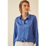 Happiness İstanbul Shirt - Blue - Regular fit Cene