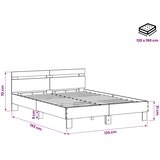  Krevetna konstrukcija Crni hrast 120 x 190 cm Konstruirano drvo | shoptok.hr