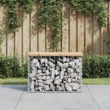 vidaXL Vrtna klop gabion 63x31,5x42 cm trdna borovina Cene
