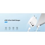 Cudy CH67_EU brzi punjač za telefone i tablete 2xUSB-C/1XUSB-A, 67W Cene